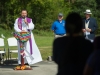 Padre Xavier Aponte blesses the altar.
