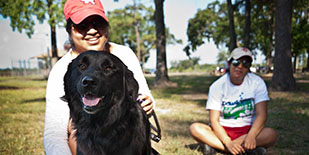 East Aldine's Paws in the Park basic dog training class