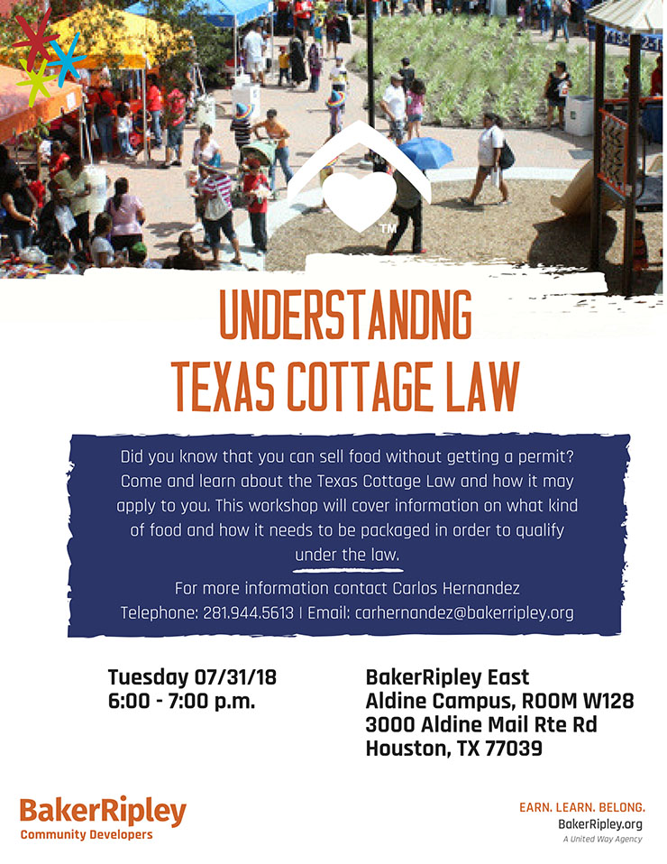 BakerRipley Understanding Texas Cottage Law, July 31 East