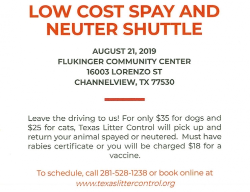 Low Cost Spay and Neuter Shuttle, Aug. 21