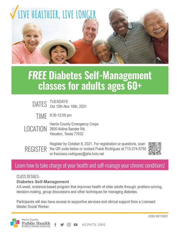 HCPH: Free Diabetes Self-Management Class – East Aldine Management District