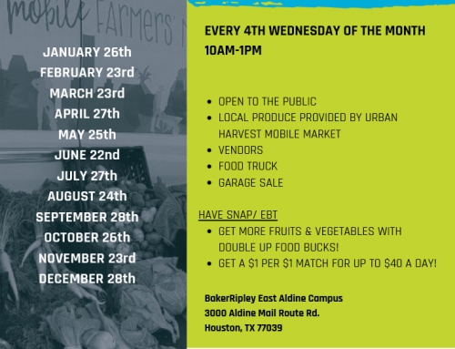 East Aldine Farmer’s Market – Every 4th Wednesday of the Month