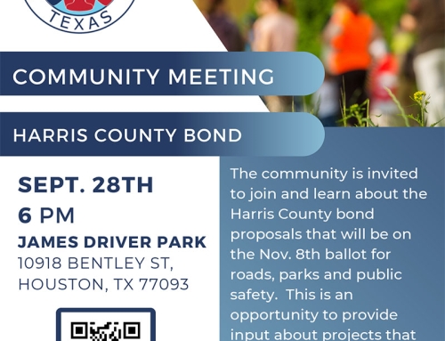 Harris County Bond – Community Meeting, Sept. 28