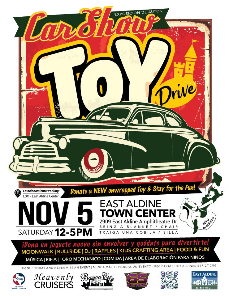 Car Show Toy Drive, Nov. 5 East Aldine Management District