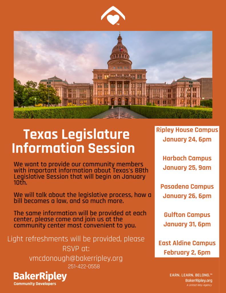 BakerRipley Texas Legislative Information Session, Feb. 2 East