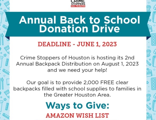 Crime Stoppers of Houston: Annual Back to School Donation Drive