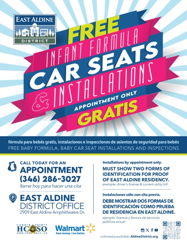 Free Infant Formula, Car Seats, And Installations – Appointment Only 