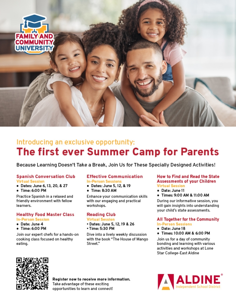 Aldine ISD: The First Ever Summer Camp for Parents – East Aldine ...