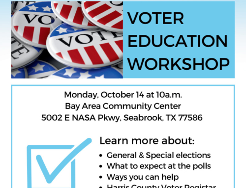 Voter Education Workshop, Oct. 14