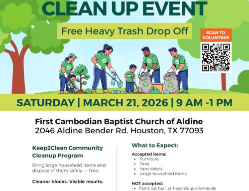 East Aldine’s Community Clean Up Event, March 21