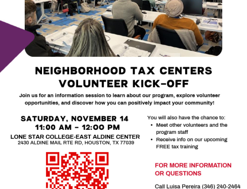 BakerRipley: Neighborhood Tax Centers Volunteer Kick-Off, Nov. 14