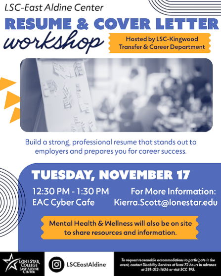 Resume & Cover Letter Workshop