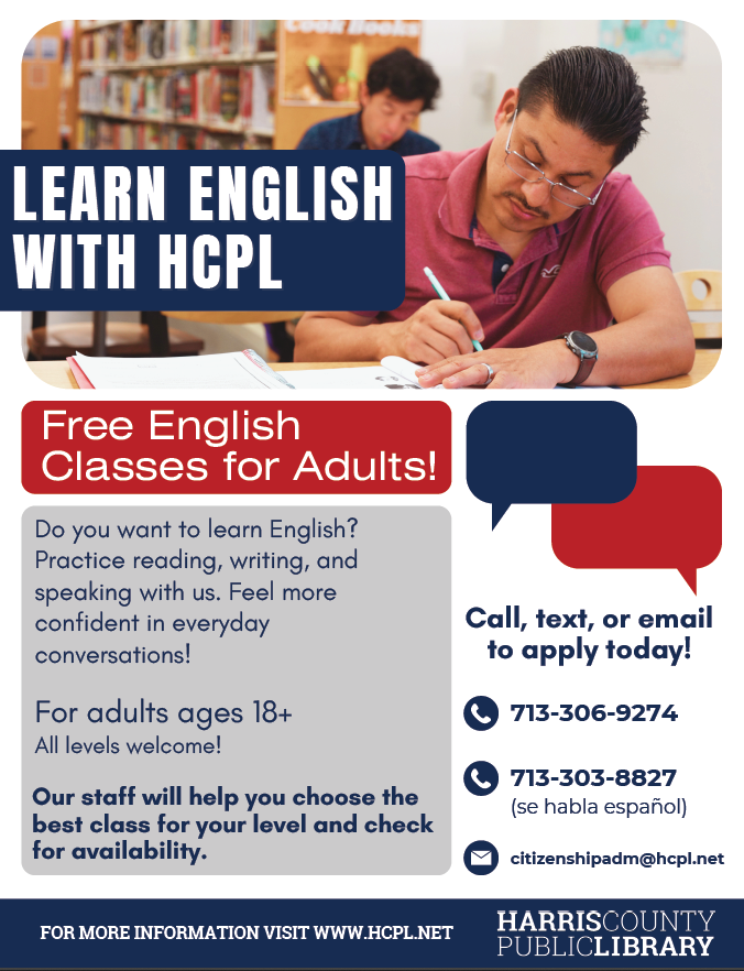 Learn English with HCPL — Free English Classes for Adults